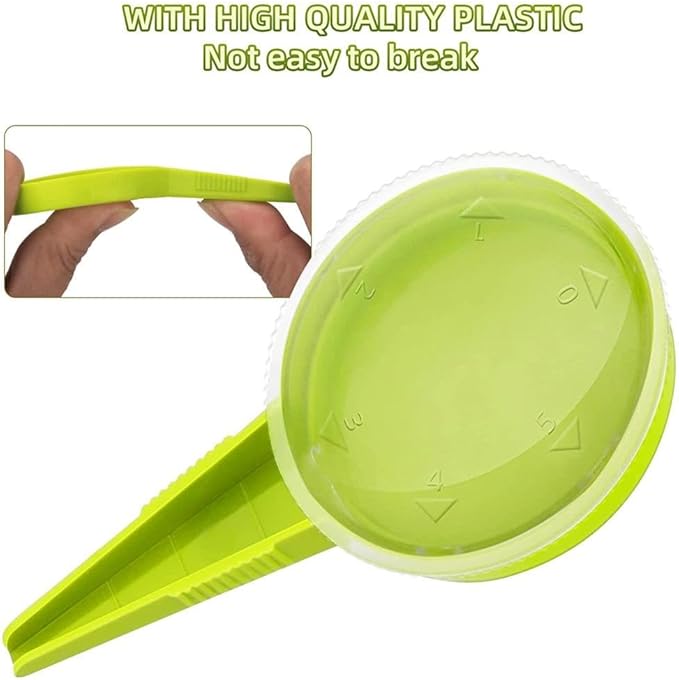 Sowing Seed Dispenser Hand Tool, Handheld Garden Seeder Sower Planter with Handle, Plastic Seed Dibbler for Sowing Seeds, Planting, Bulbs, Digging (setA 1set)