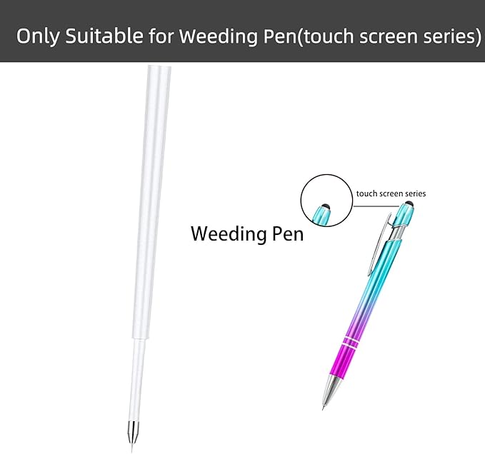 6 Pieces Weeding Pen Tool Refills for Touch Screen Series Weeding Pen Replace Air Release Tool Fine Point Pin Pen Refill Lead Cartridge Replacement Craft Vinyl Accessories(Replaced Refills, 6)