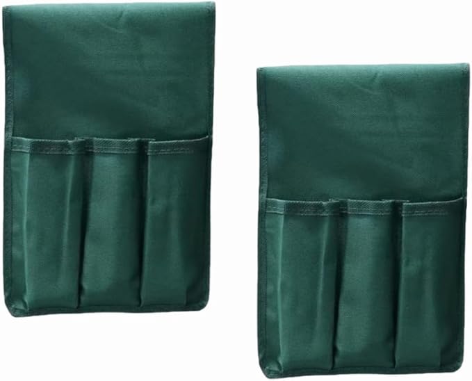 Garden Kneeler Side Bag 2 Pcs – Foldable Oxford Tool Pouch for Garden Kneeler Seat, Portable Gardening Accessories Storage Organizer