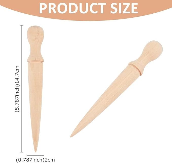 Sow Dibbler Wooden Garden Hole Punch Tool for Bulbs & Seeds