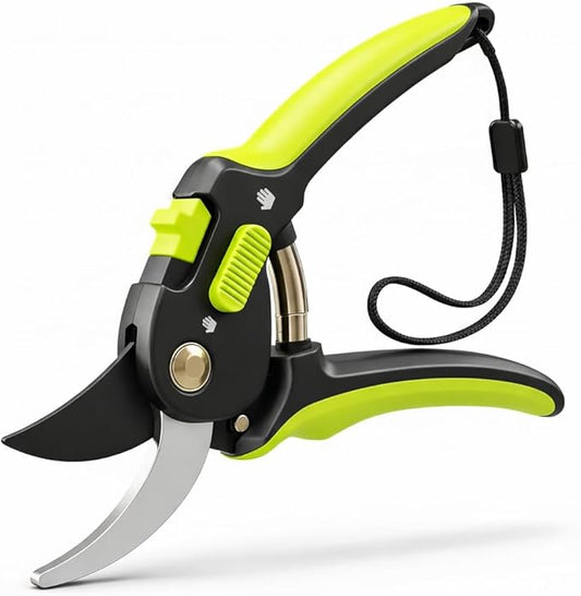 Bypass Pruning Shears, Garden Clippers - Cuts 3x Easier, Ideal for Seniors, Bonsai Cutters