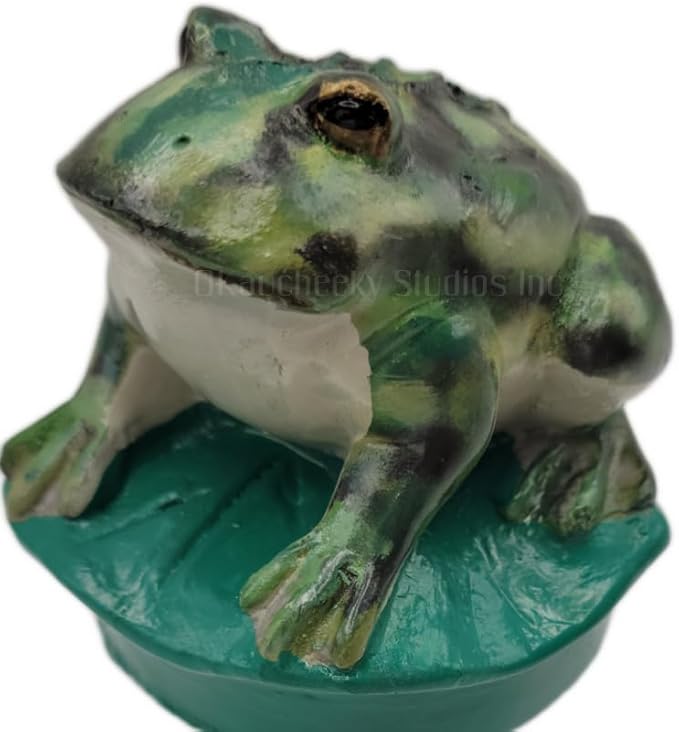 OKaucheeky, Decorative, Heavy-Duty, Steel, Rolling Hose Guide. Each Created as an Original Work of Art. 100% Hand-Painted and Made in The USA by a Women-Owned, Small Business. Frog