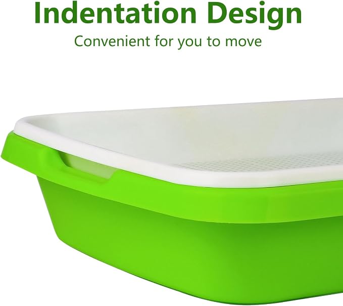 Seed Sprouting Tray, 5 Packs Microgreens Growing Trays Big Capacity Sprouts Growing Kit Soil-Free Sprouter Tray for Sprouting Seeds, Beans, Wheatgrass (with Lids)