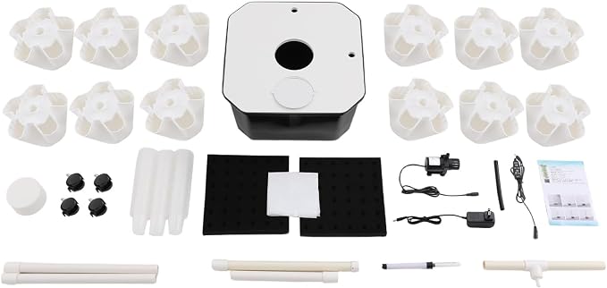 Hydroponics Growing System, 12 Layers 60 Plant Sites Indoor Hydroponic Tower with Water Pump, Vertical Garden Planter with Wheels, Hydroponic Germination Kit for Gardening Lover