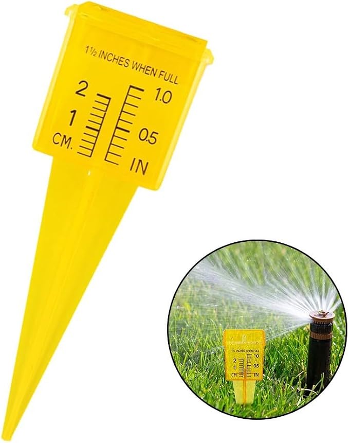 Garden Rain Gauge for Accurate Watering Tracking, Outdoor Lawn Rainfall Collector with Large Readable Scale, Yellow(10pcs)