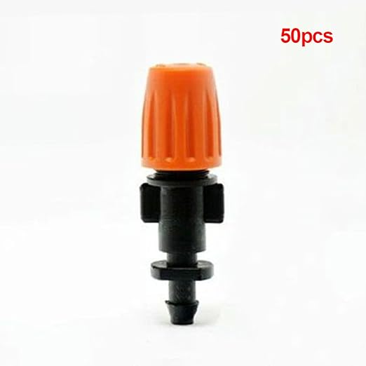 50 Pcs Garden Irrigation Micro Flow Dripper,Sprinklers Emitter System Adjustable Micro Drip Head for Watering System(50Pcs)