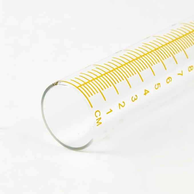7'' Capacity Rain Gauge Replacement Tube Glass, 2 Pcs Replacement Rain Gauge Tube for Garden Yard Outdoor(Yellow)