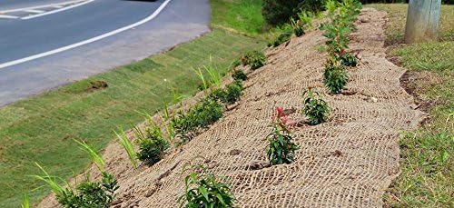 AK-Trading Jute Erosion Control, Soil Saver Mesh Blanket - 48" Wide x 1 Yard (3 feet Long) - 12 Sq. Ft. Coverage