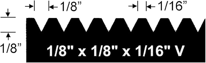 M-D Building Products 20061 1/8 in. x 1/8 in. x 1/16 in. Premium Flat V Notch Trowel