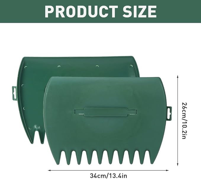 2pcs Leaf Scoops Hand Rakes,Leaf Grabber Rake,Lightweight & Efficient Leaves Picker,Garden Shovel Tool Clear and Collect Garden Rake for Leaves,Lawn Debris,Trash Cleanup