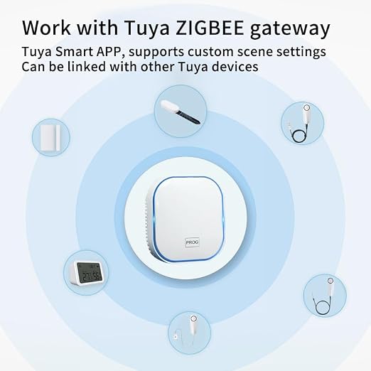 Smart Soil Moisture Meter: Zigbee Soil Tester with Temperature Sensor, Plant Moisture Meter with App Remote Control & Historical Record, Tuya Zigbee Hub Required, Soil Meter for Gardening