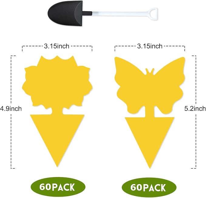 120 Pack Fungus Gnat Traps for House Indoor, Fungus Traps Fruit Fly Traps for Indoors Gnats Sticky Traps for Plants Yellow Sticky Traps for Gnats