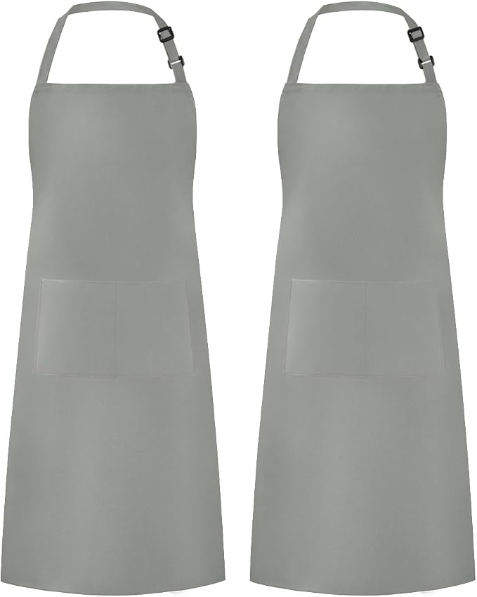 Syntus Apron for Men Women, Adjustable Cooking Kitchen Chef Aprons with 2 Pockets