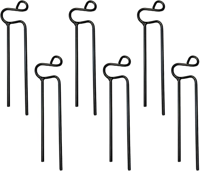Erva Hose Guides - Set of 6 - Heavy Duty Steel Hose Stakes - Made in USA