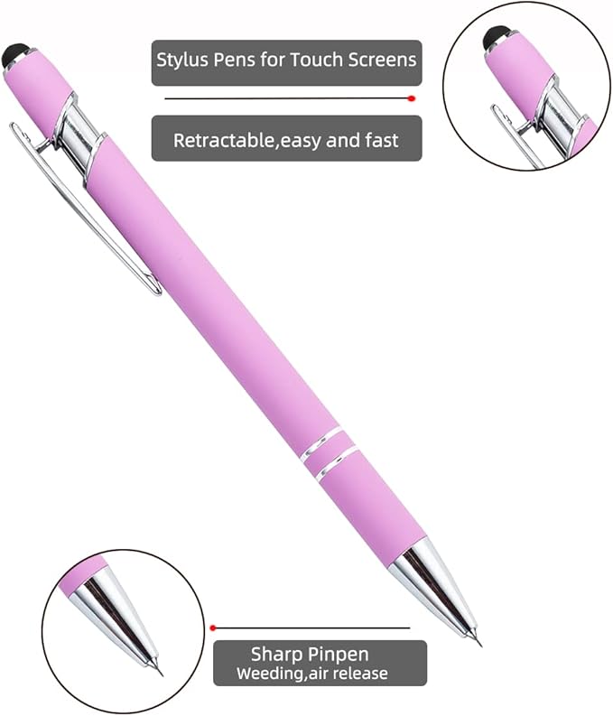 3-Piece Pin Pen Weeding Tool for Vinyl - Precision Weeding Pen with Quick Air Release - Frosted Color