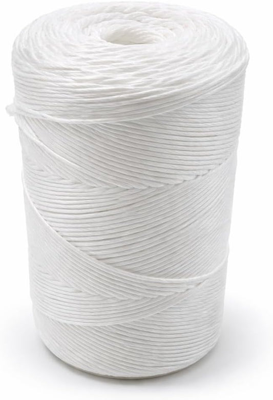 Heavy Duty 200 lbs Strong Polypropylene Tomato Twine, Garden Plant Tie String, Greenhouse Trellis Twine, Durable PP Tying Twine for Bundling, Packaging, Gardening, Farming (White/Green), 1467FT