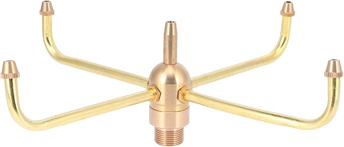 Water Fountain Nozzle,G1/2 Female Thread G3/4 Male Thread,4 Arm Rotate Water Fountain Nozzle Spray Head Sprinkler,Sprayer Fountain Nozzle for Garden, Ponds, Tabletop Fish Ponds