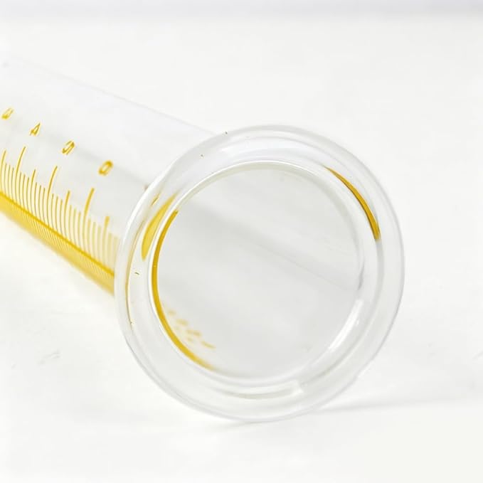 7'' Capacity Rain Gauge Replacement Tube Glass, 2 Pcs Replacement Rain Gauge Tube for Garden Yard Outdoor(Yellow)