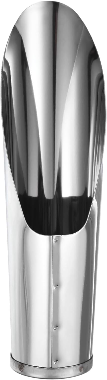 M METERXITY 1-Pack Bonsai Soil Scoops, 2inch/5cmcm Stainless Steel Garden Soil Scoops Bucket Shovel Potting Scoopers for Transplanting/Flower Planting, Small Gardening Tools [Silver Tone]