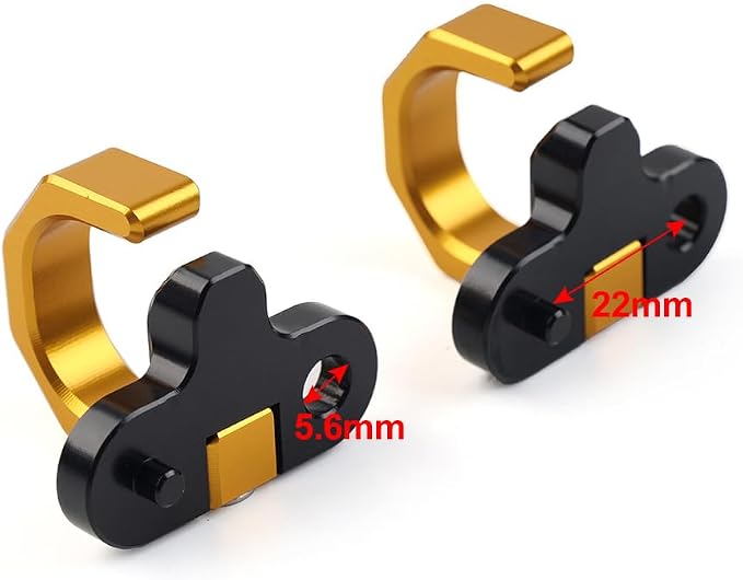CNC Machined Aluminum Rear Brake Line Clamp Brake Hose Guide Holder with PVC Liner for Suzuki DR650SE RM125 RM250 DRZ400 DRZ250 DL1000 DL650 DRZ400SM RM-Z450 Motorcycle,Gold