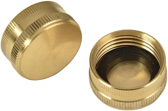 3/4 Inch Garden Hose End Caps, Female End Cap, Brass Spigot Cap, hose plug,faucet cap, 4 Pack