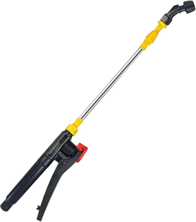 Watering Wand Sprayer Wand, 17.7-31.5" Telescopic Stainless Steel Watering, High-Pressure Water Hose Spray Nozzle for Cleaning Simple Curved Nozzle