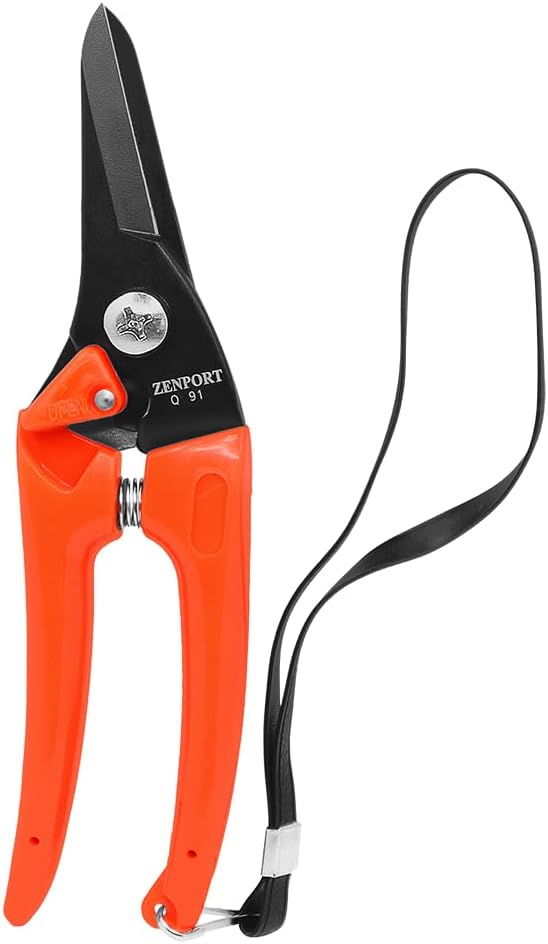 Zenport Q91 Ultra Twig and Hoof Trimming Shears, 7.25-Inch, Orange