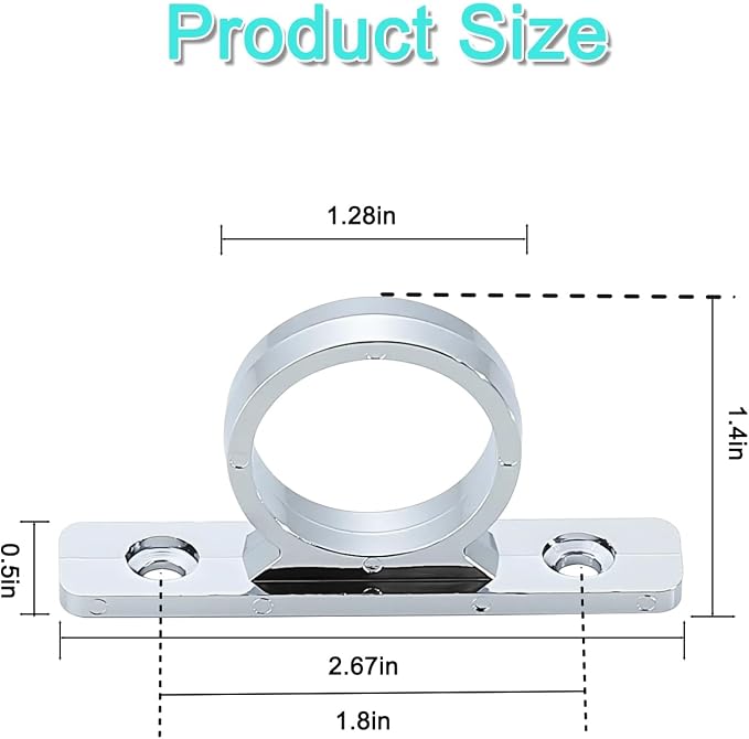 DF-SA155-CP RV Shower Hose Guide Ring - Mounting Screws Included, 2 Pack Chrome Polished