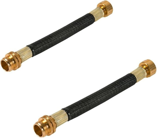 2 PCS 0.8ft Garden Hose Extension Flexible Hose Adapter Short Connector Hose with Integrated Spiral Tube for Hose Reel/RV/Dehumidifier (2)
