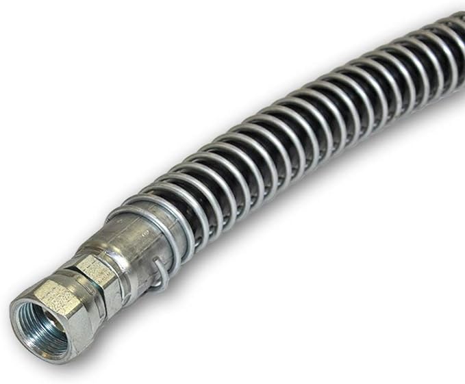 Electriduct 1/2" Steel Spring Guard Flexible Pipe Hose Protector Metal Spiral Wrap Armor Cover - 13mm - 25 Feet