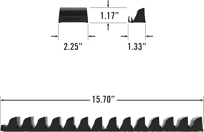 Ernst Manufacturing Screwdriver Pro XL - Modular Screwdriver Organizer for 14 Tools - Made in the USA (Black Magnetic Base)