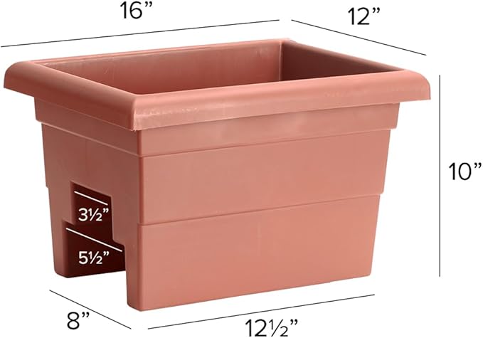 Root & Vessel Countryside Rail Planter, Terra, 16"