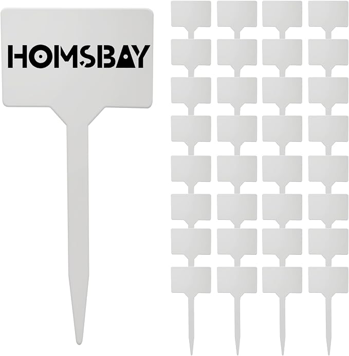 50Pcs Plant Labels,5 Inch 50 Pack Outdoor Tags Thick Garden Labels, Waterproof Durable Nursery Garden Markers, Strong Large Plant Markers for Vegetable Plants, Fruits, Flowers, Vine