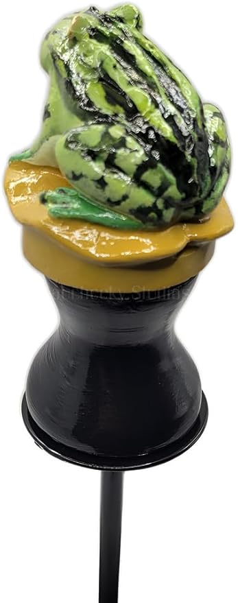 OKaucheeky, Decorative, Heavy-Duty, Steel, Rolling Hose Guide. Each Created as an Original Work of Art. 100% Hand-Painted and Made in The USA by a Women-Owned, Small Business. Frog