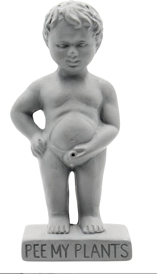 NPW Plant Life “Pee My Plants” Self-Watering Stake Statue – Funny Self-Watering Plant Spike, Novelty Garden & Houseplant Decor