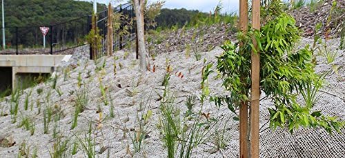 AK Trading CO. Jute Erosion Control, Soil Saver Mesh Blanket - 48" Wide x 75 Yard Roll (225 feet Long) - 900 Sq. Ft. Coverage