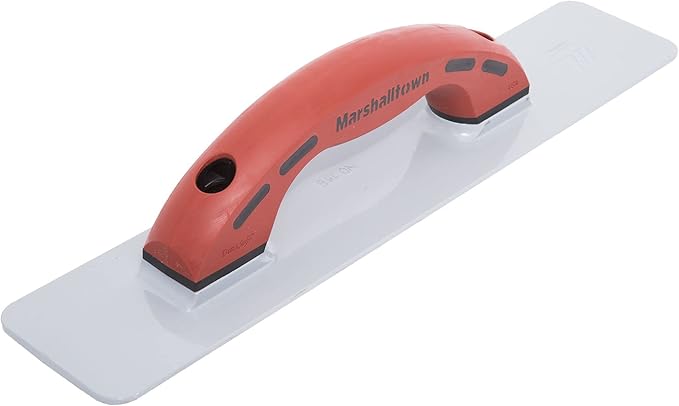 MARSHALLTOWN Cast Magnesium Hand Float, 16 Inch x 3-1/8 Inch, Concrete Float, Concrete Finishing Tool, Provides a Smooth Finish, DuraSoft Handle, Large Round Handle Style, Made in the USA, 148RD