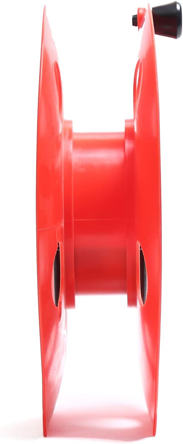 Homeon Wheels Heavy Duty Impact Resistant Plastic Extension Cord Storage Reel With Bag 1 Pack Durable & Safe, Lightweight & Portable, Ideal for Outdoor Projects & DIY Maintenance 100 Feet RED