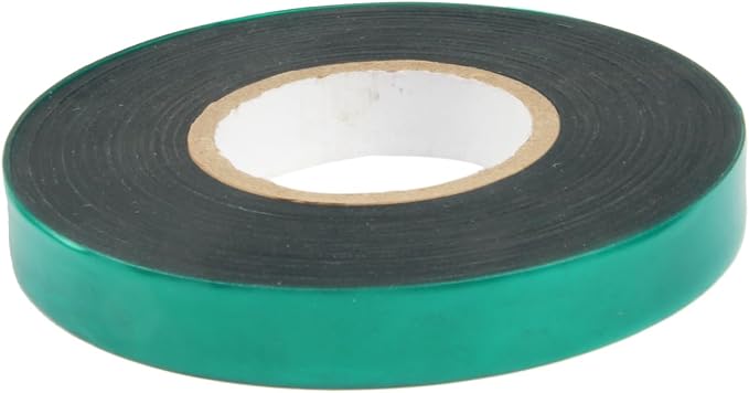 Garden Stretch Tie Tape, 1/2" Garden Tie Tape Roll, 1 Roll 150 Feet Plant Ribbon Green Vinyl Stake for Indoor Outdoor Patio Plants Branches Flowers