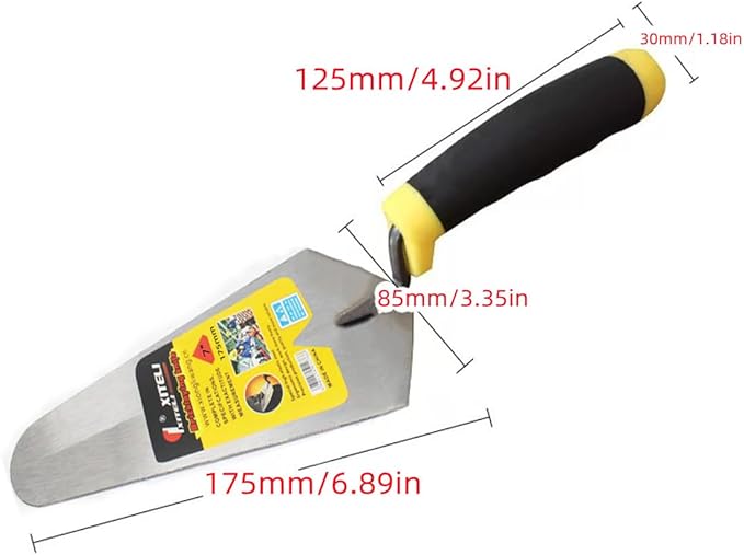 2 Pcs Masonry Margin Gauging Trowel, 7"Building Trowel Edging Wall Cement Tool, Building Products