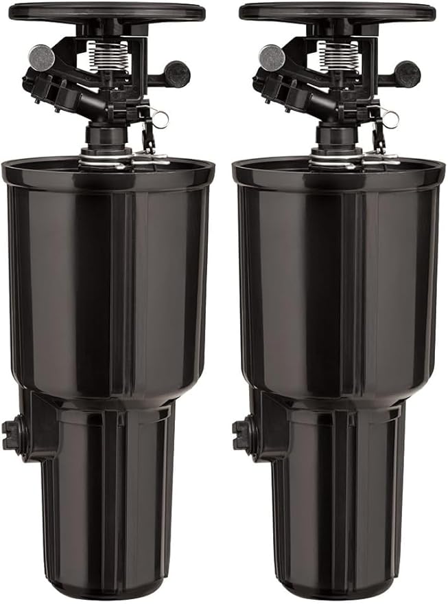 Orbit 55200 Pulse Pop-Up Impact Sprinkler Head, Black (Pack of 2)