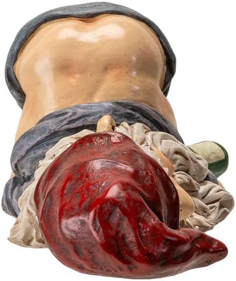 Pacific Giftware Drunken Gnome, Drunken Mess Gnome, Funny Drunken Garden Gnome