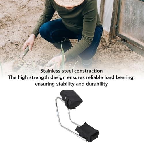 Heavy Duty Foldable Garden Kneeler Seat, Ergonomic Gardening Stool with Knee Support for Gardening, Farming, Seniors, Adults