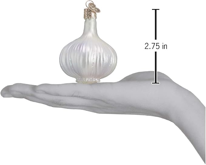 Old World Christmas Garlic Glass Blown Ornament for Christmas Tree, Handcrafted Holiday Decoration, Garden Collection