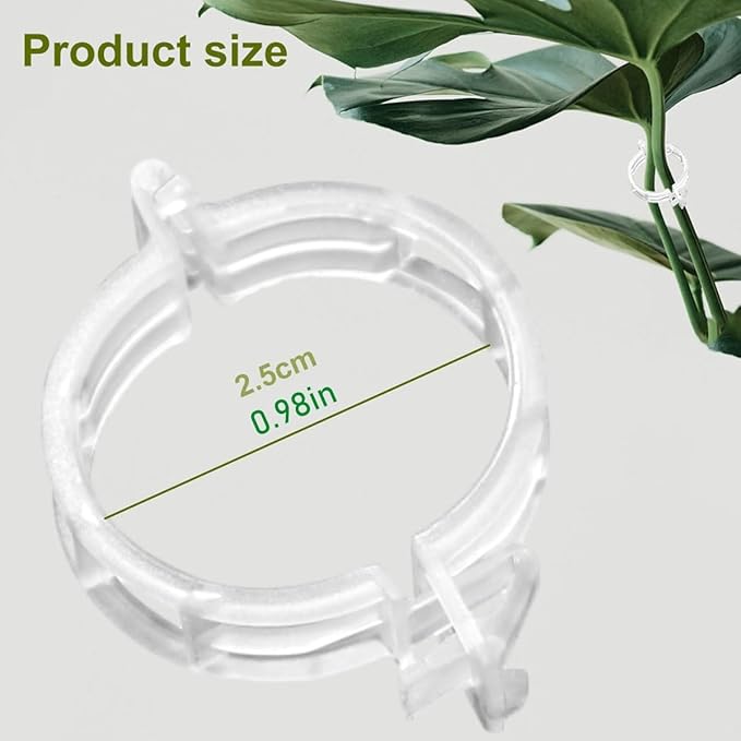 Plant Support Clips Reusable Garden Clips, Secured Plastic Plant Clips, Tomato Support Clips for String Trellis for Climbing Plants Outdoor Indoor Plant Flowers Stem Vine Fixing Clips (50, Green)