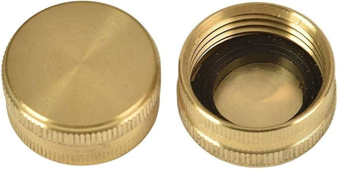 3/4 Inch Garden Hose End Caps, Female End Cap, Brass Spigot Cap, hose plug,faucet cap, 4 Pack