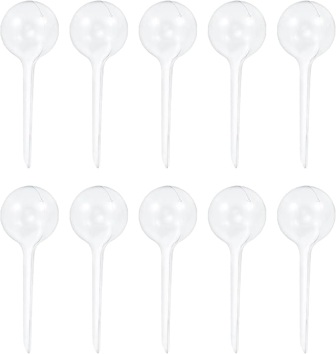 10PCS Transparent PVC Plant Watering Ball 13x5cm Flower Watering Bulb Suitable for Potted Plants Hanging Baskets Office