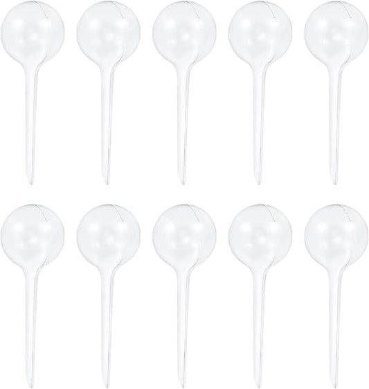 10PCS Transparent PVC Plant Watering Ball 13x5cm Flower Watering Bulb Suitable for Potted Plants Hanging Baskets Office