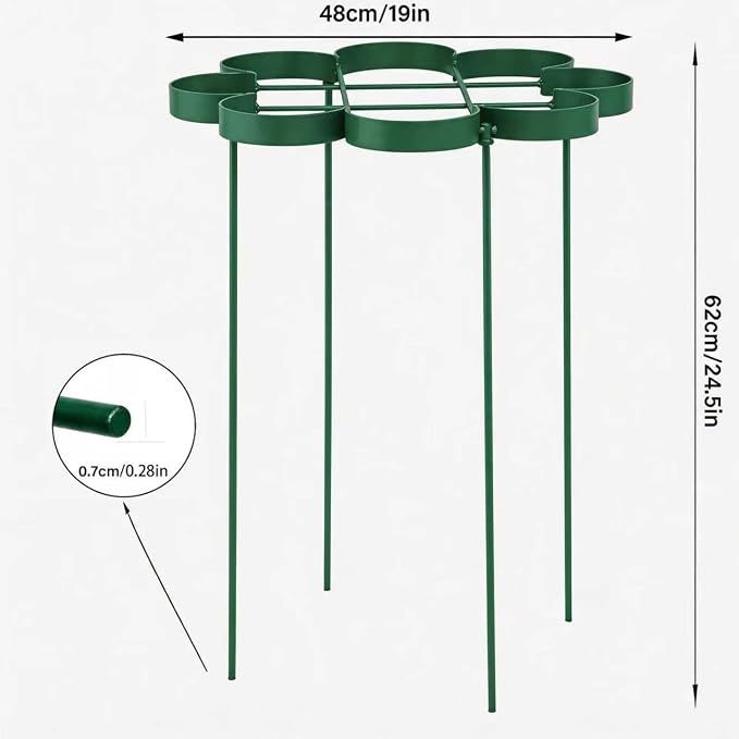 Peony Cages and Supports - Outdoor Plant Support for Peonies & Dahlias - Durable Flower Support System with Snake Ring Stakes - Ideal Gift for Gardening Enthusiasts