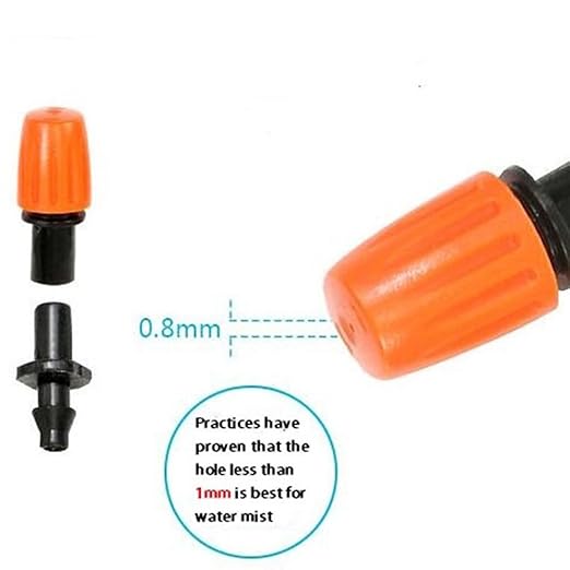 50 Pcs Garden Irrigation Micro Flow Dripper,Sprinklers Emitter System Adjustable Micro Drip Head for Watering System(50Pcs)